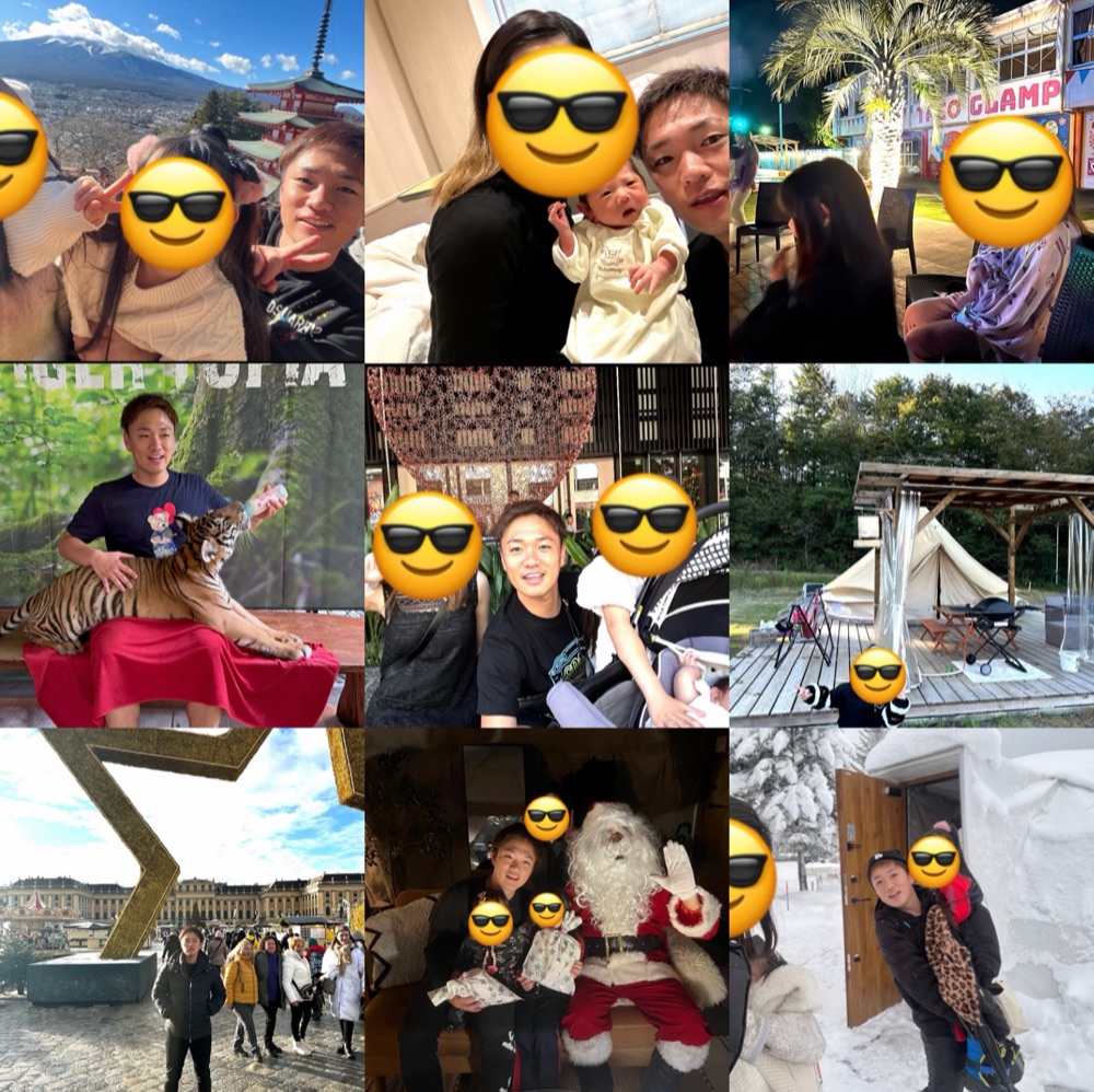 家族旅行の写真